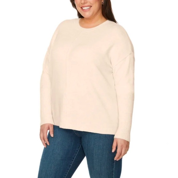 Legendary Outfitters Ladies' Cozy Knit Sweater Cream Oatmeal Crewneck Sweaterer - Picture 2 of 9